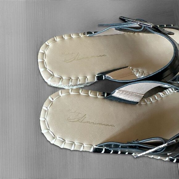 Vintage Havana Robin Wedge Sandals in Black - Picture 11 of 14